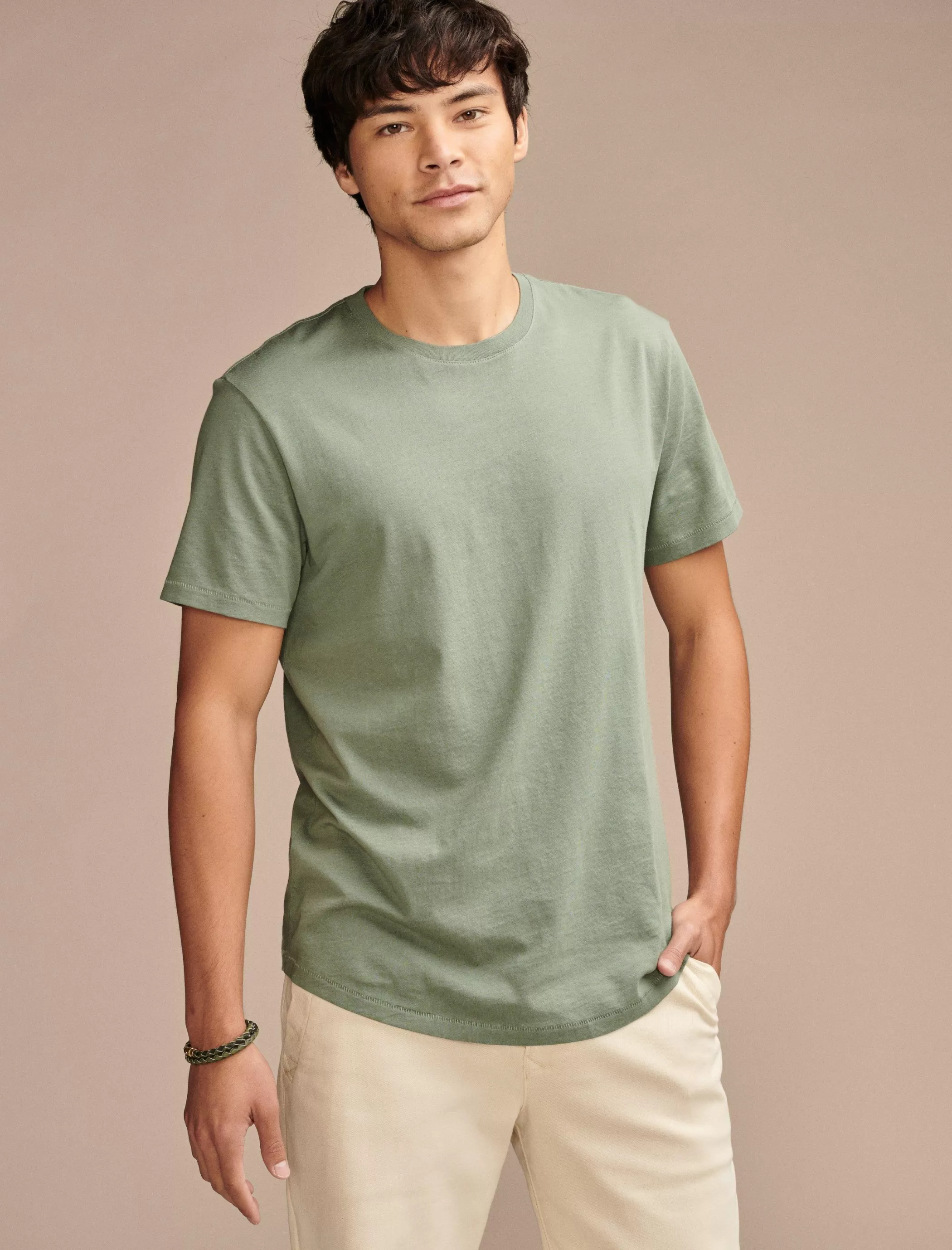 Lucky Brand Shirts & Tops*supima short sleeve crew laurel wreath