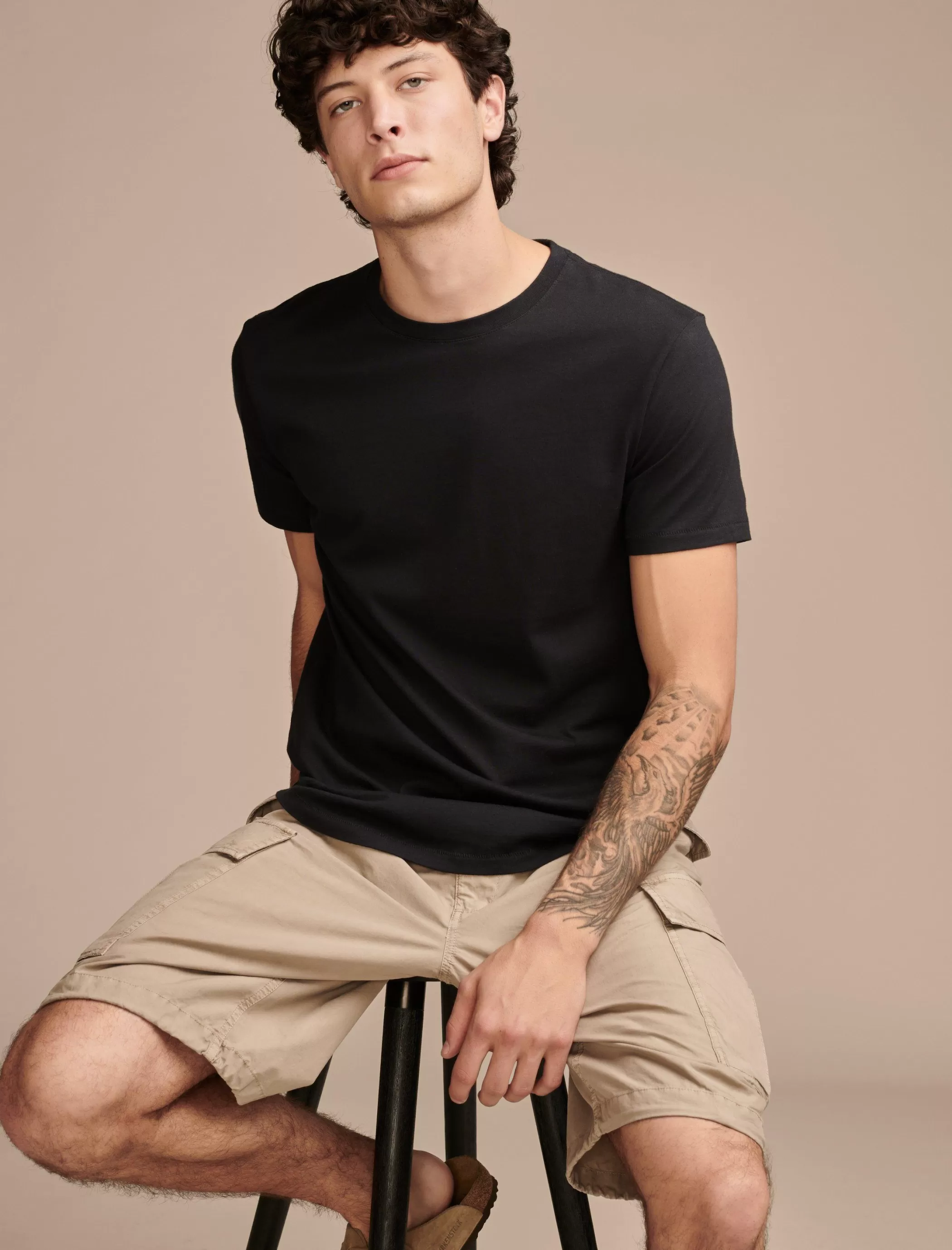 Lucky Brand Shirts & Tops*supima short sleeve crew jet black