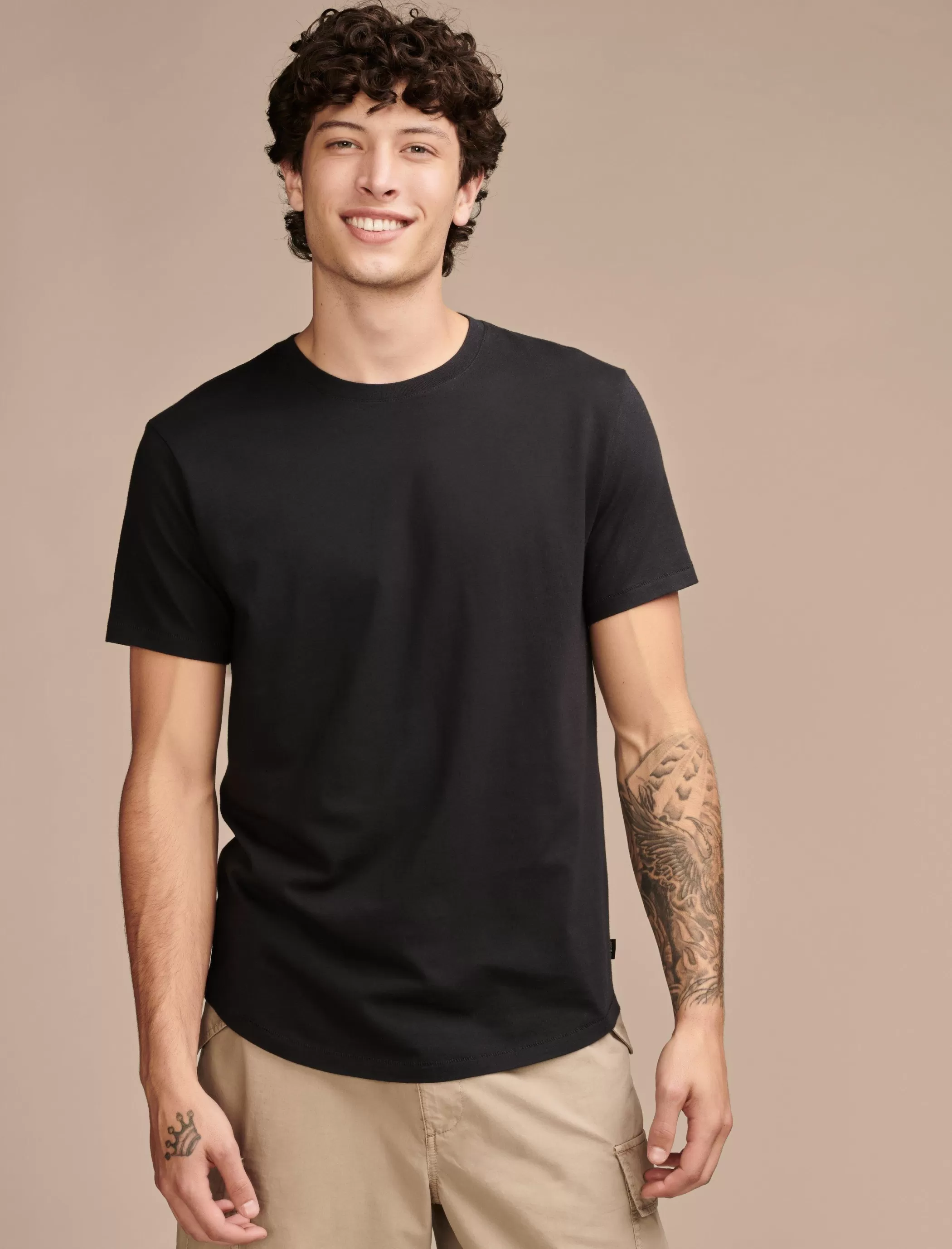 Lucky Brand Shirts & Tops*supima short sleeve crew jet black