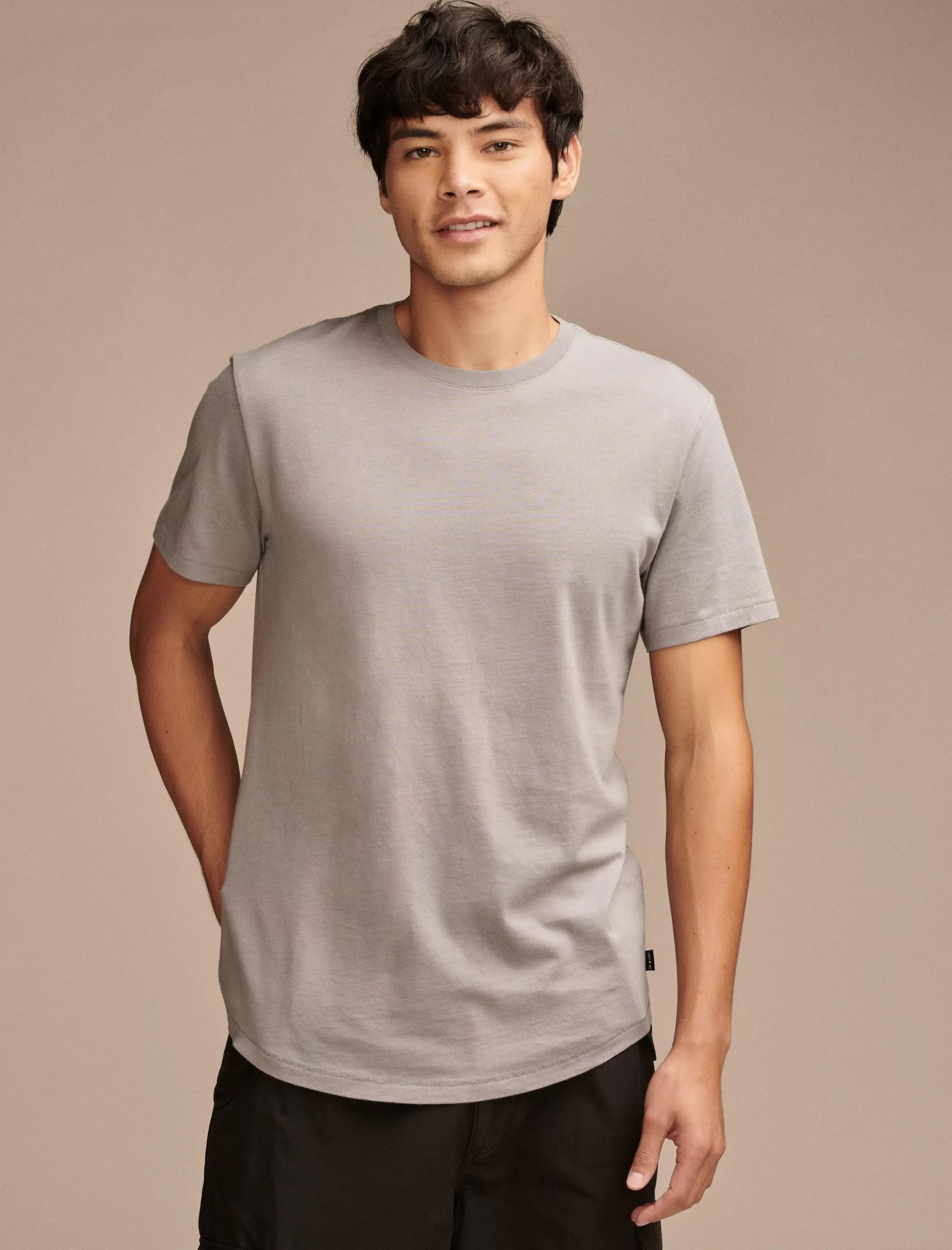 Lucky Brand Shirts & Tops*supima short sleeve crew frost grey