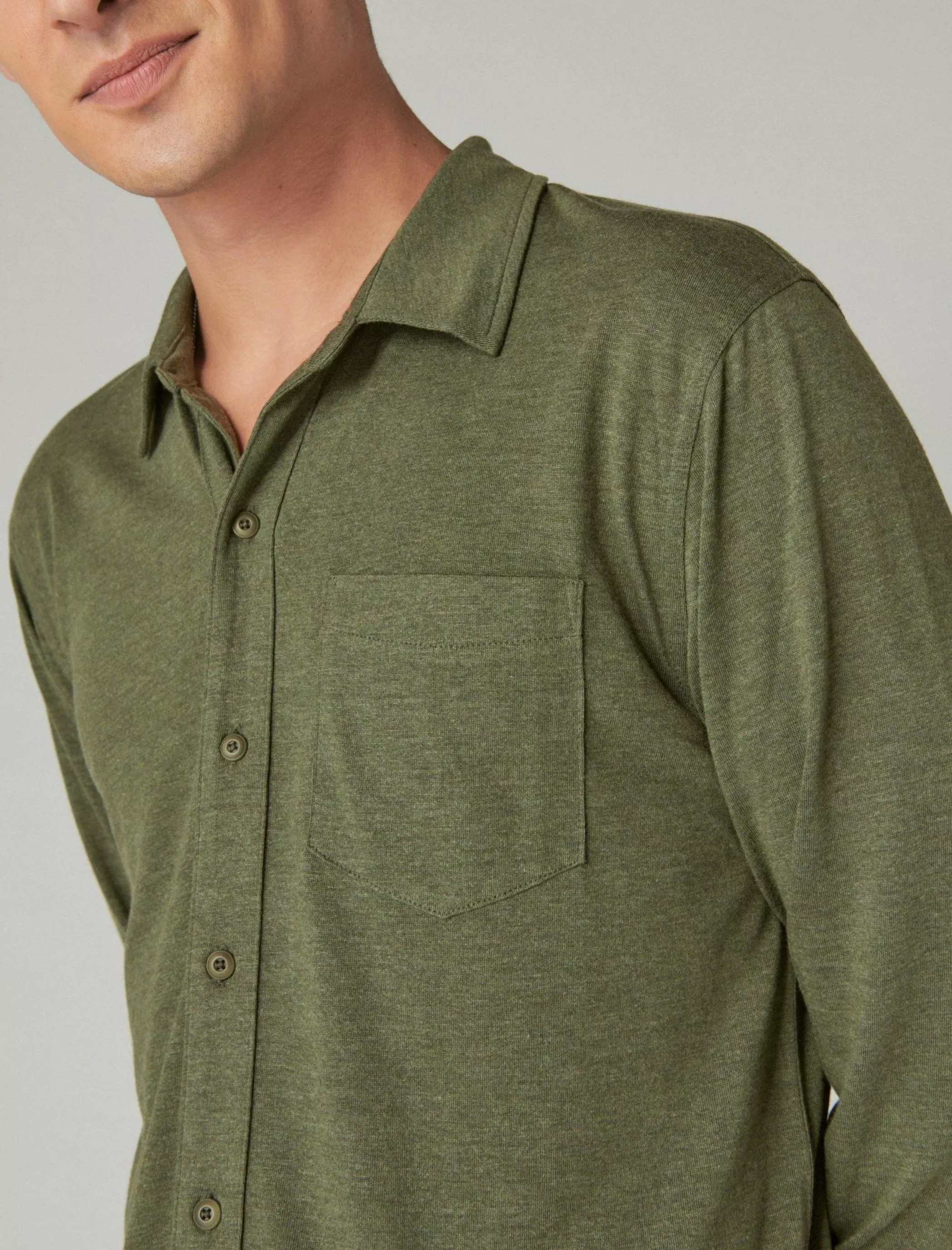 Lucky Brand Button-Downs*tencel jersey shirt 310 olive