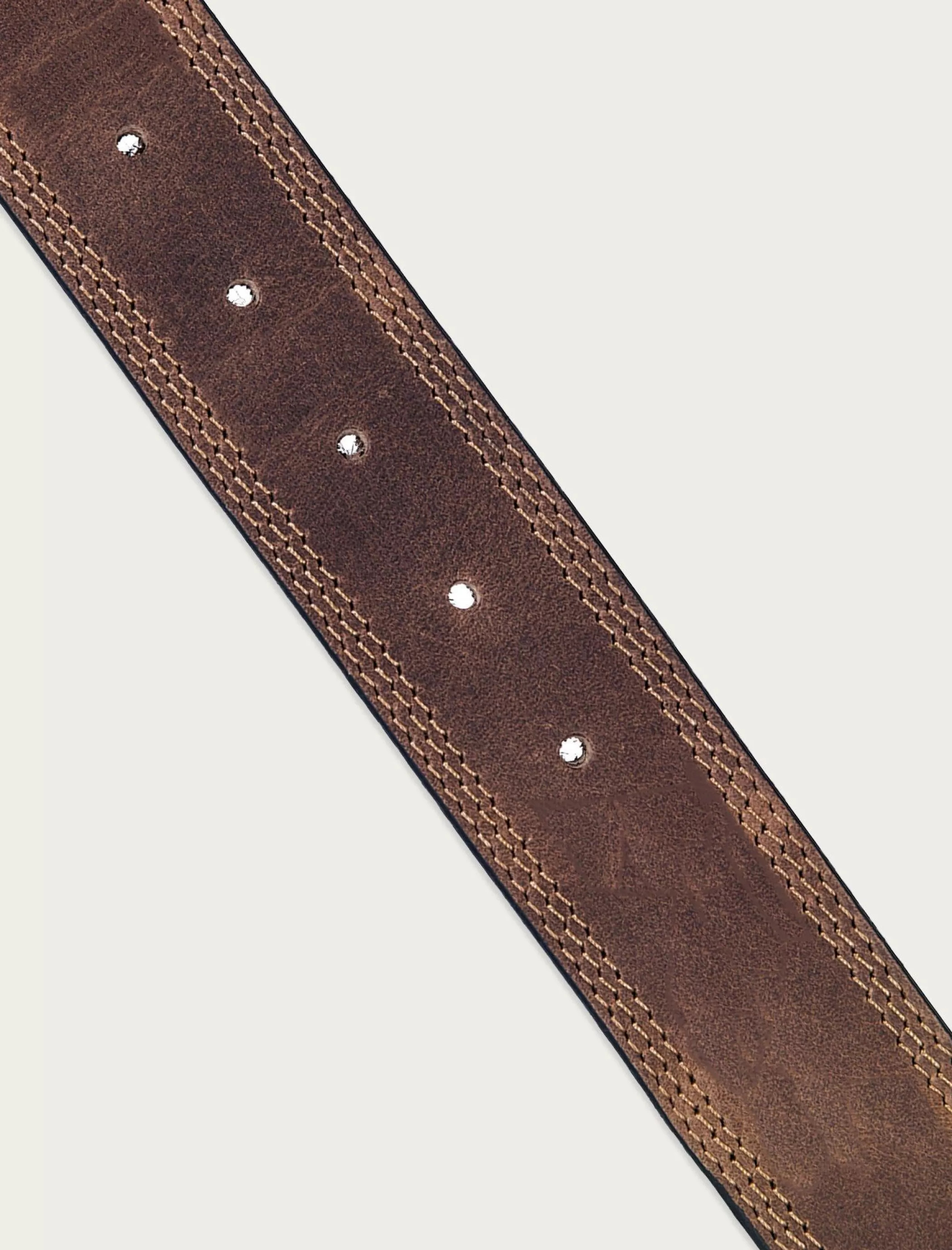 Lucky Brand Belts*triple needle stitch leather belt dark brown