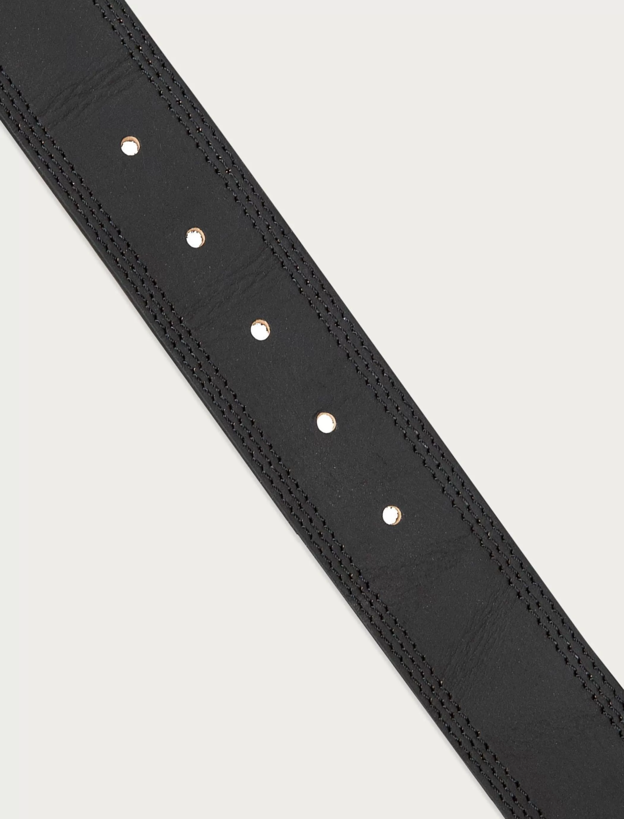 Lucky Brand Belts*triple needle stitch leather belt black