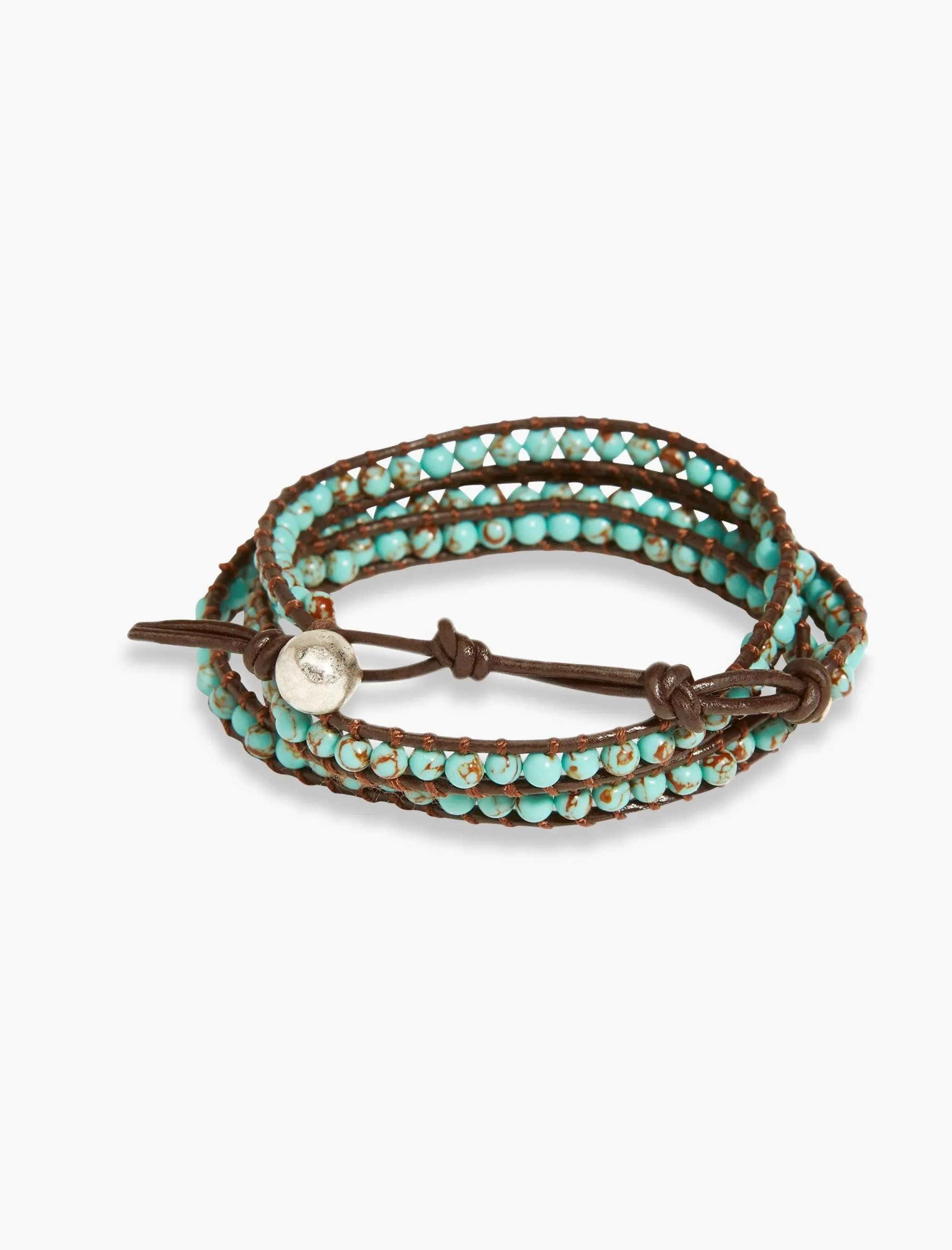 Lucky Brand Jewelry*turquoise wrap bracelet medium light blue