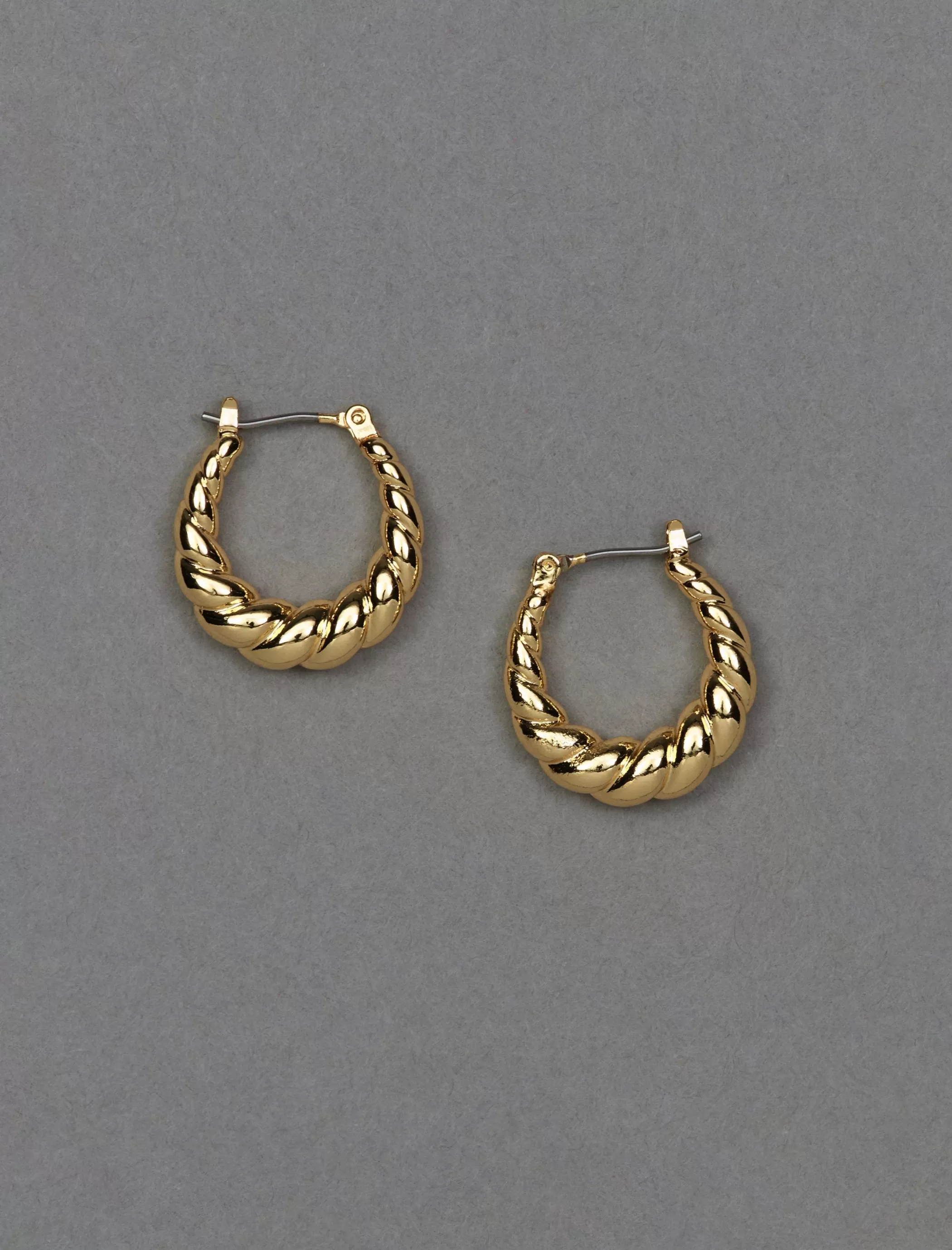 Lucky Brand Jewelry*twist midi hoop gold