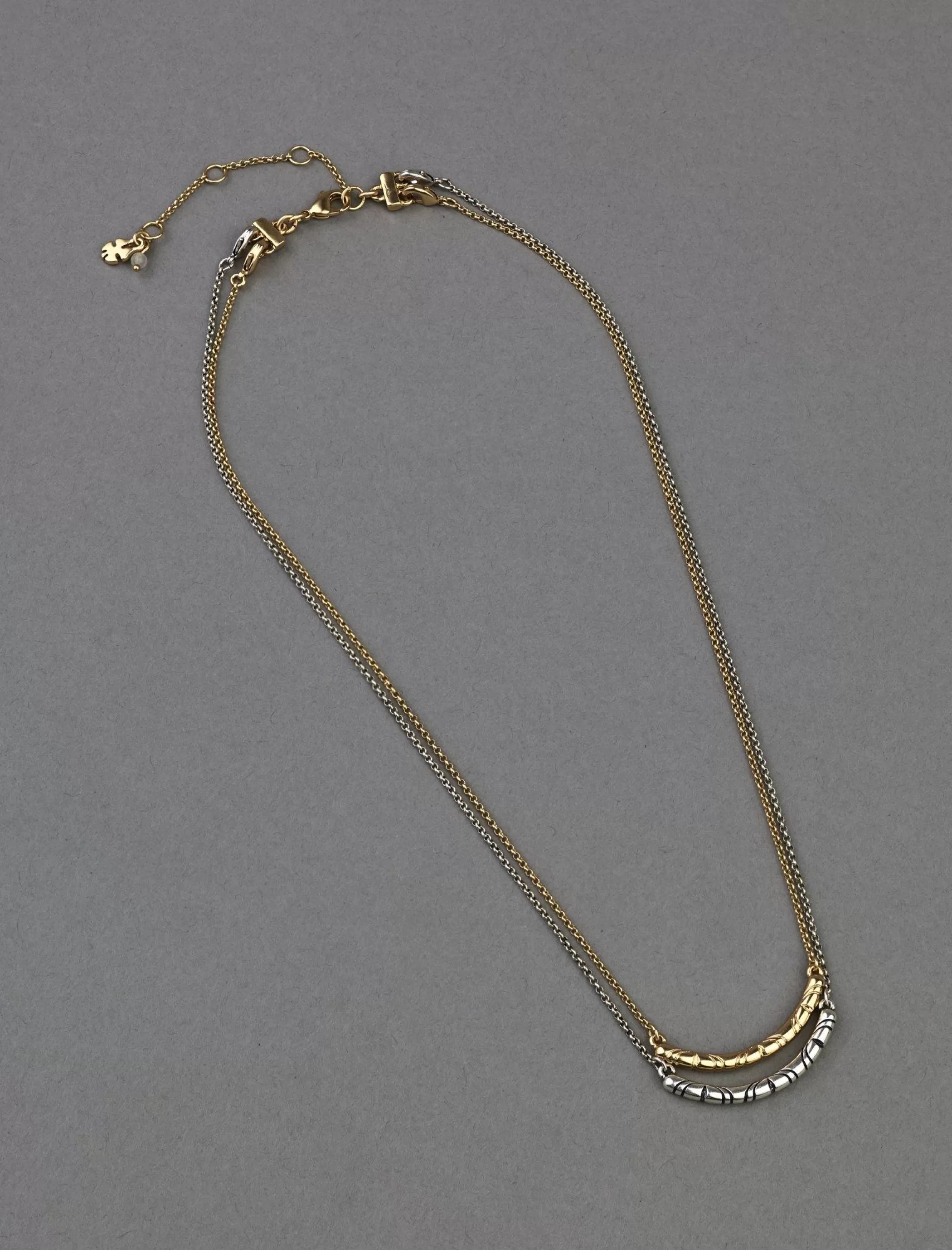 Lucky Brand Jewelry* bar layer necklace two tone