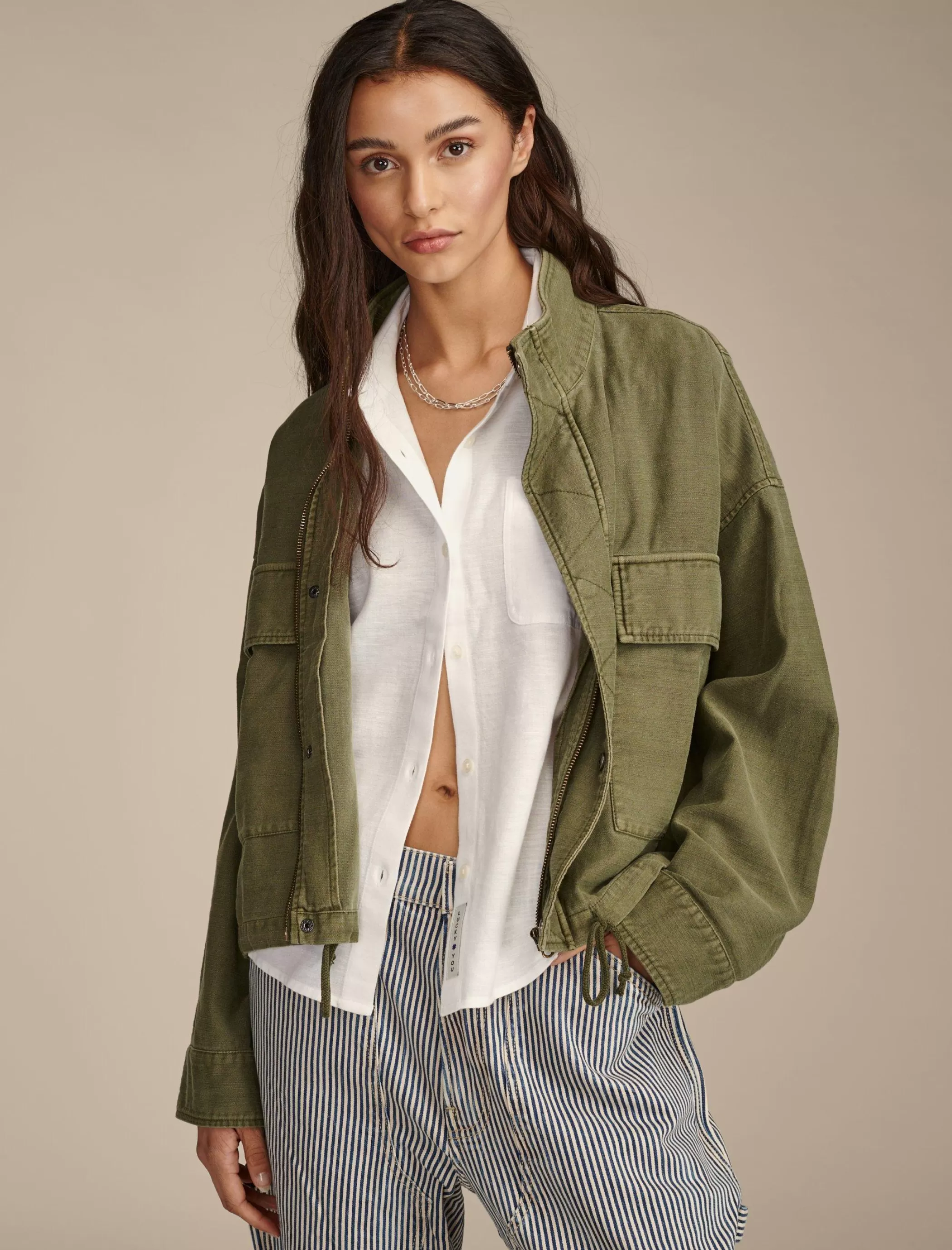 Lucky Brand Jackets & Outerwear*utility cropped trench jacket loden green