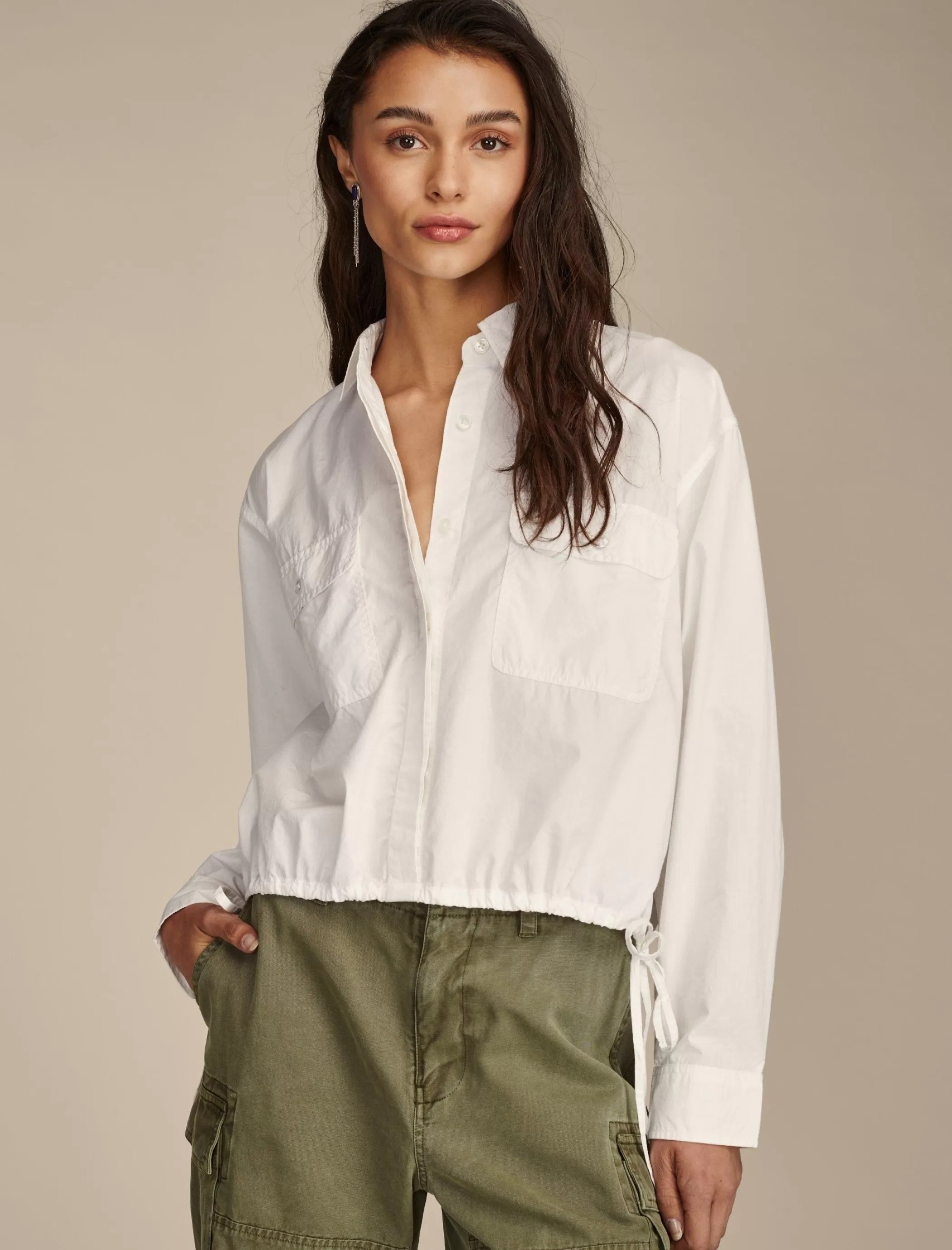 Lucky Brand Blouses*utility shirt bright white