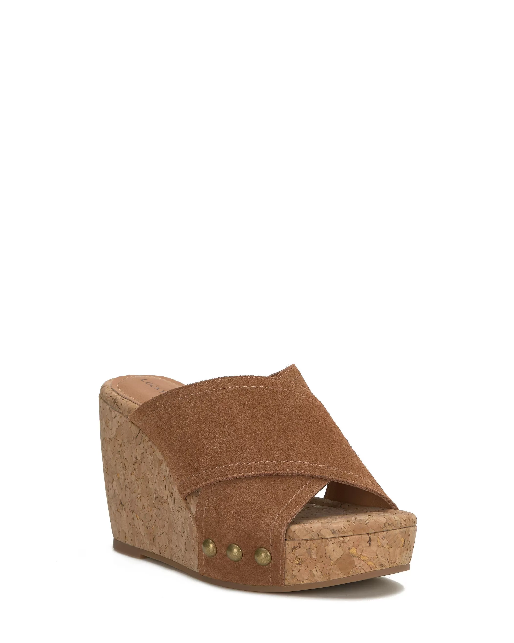 Lucky Brand Shoes*valmai cork wedge olive/ white stripe