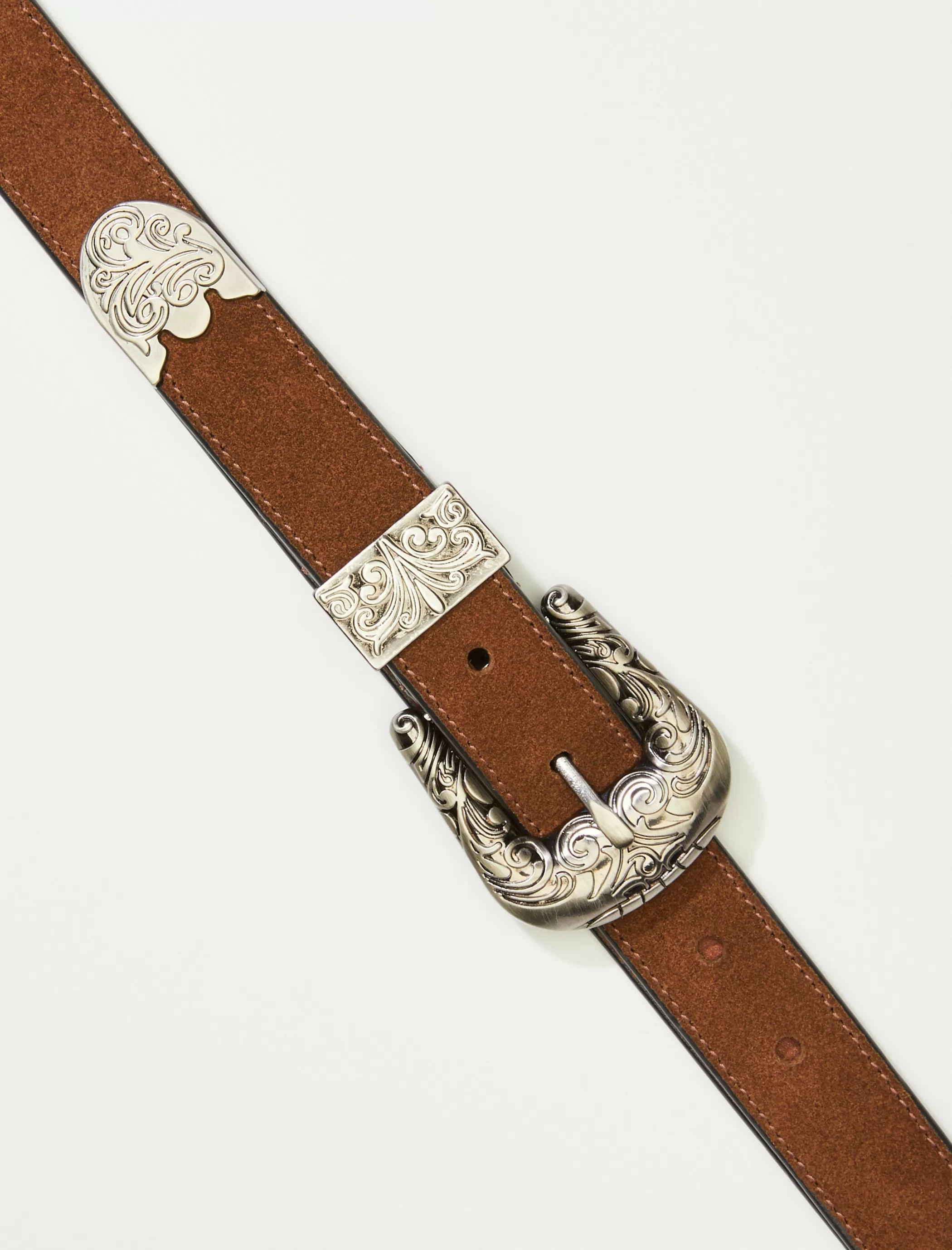 Lucky Brand Belts*western buckle belt dark brown