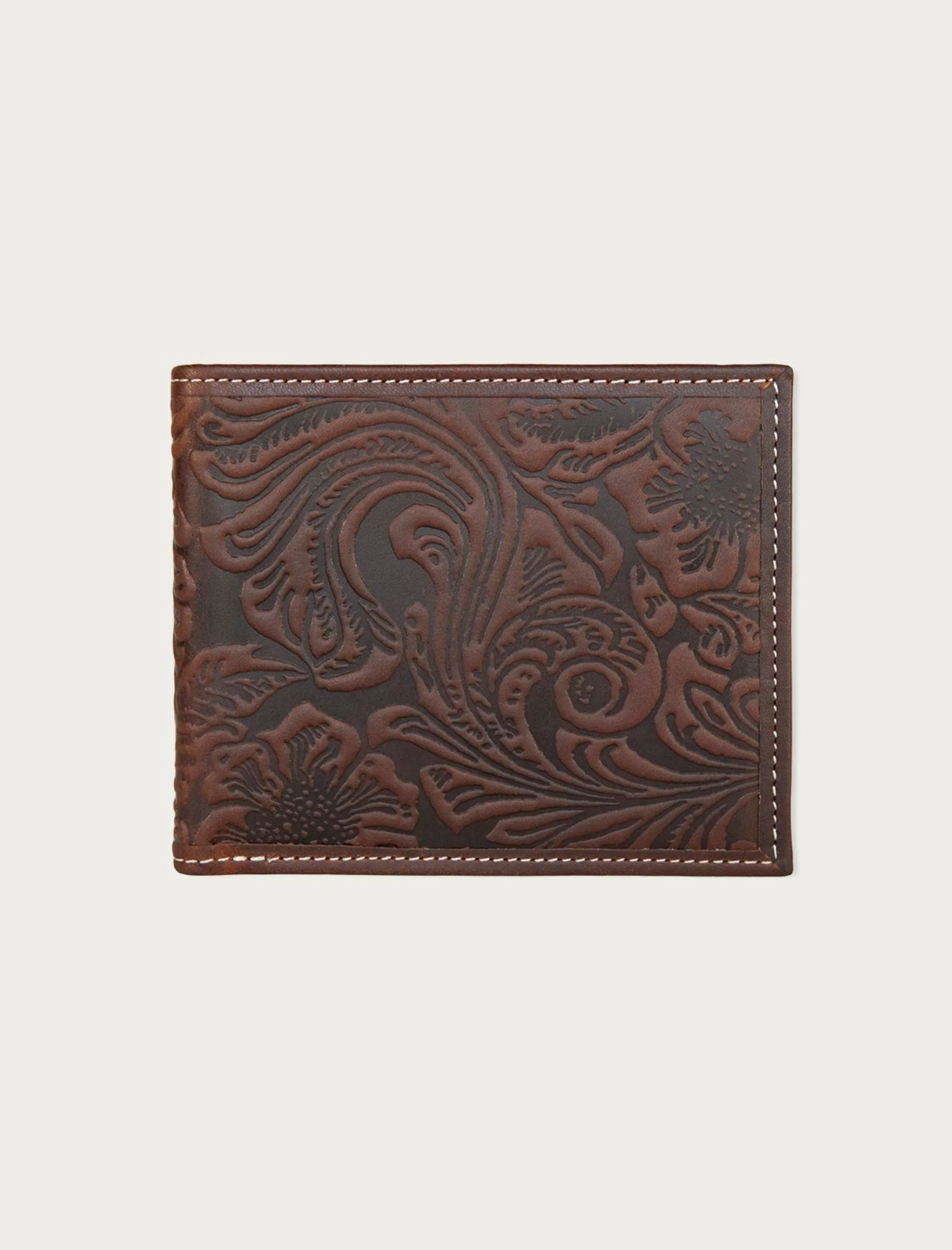 Lucky Brand Bags & Wallets*western embossed leather bifold wallet dark brown