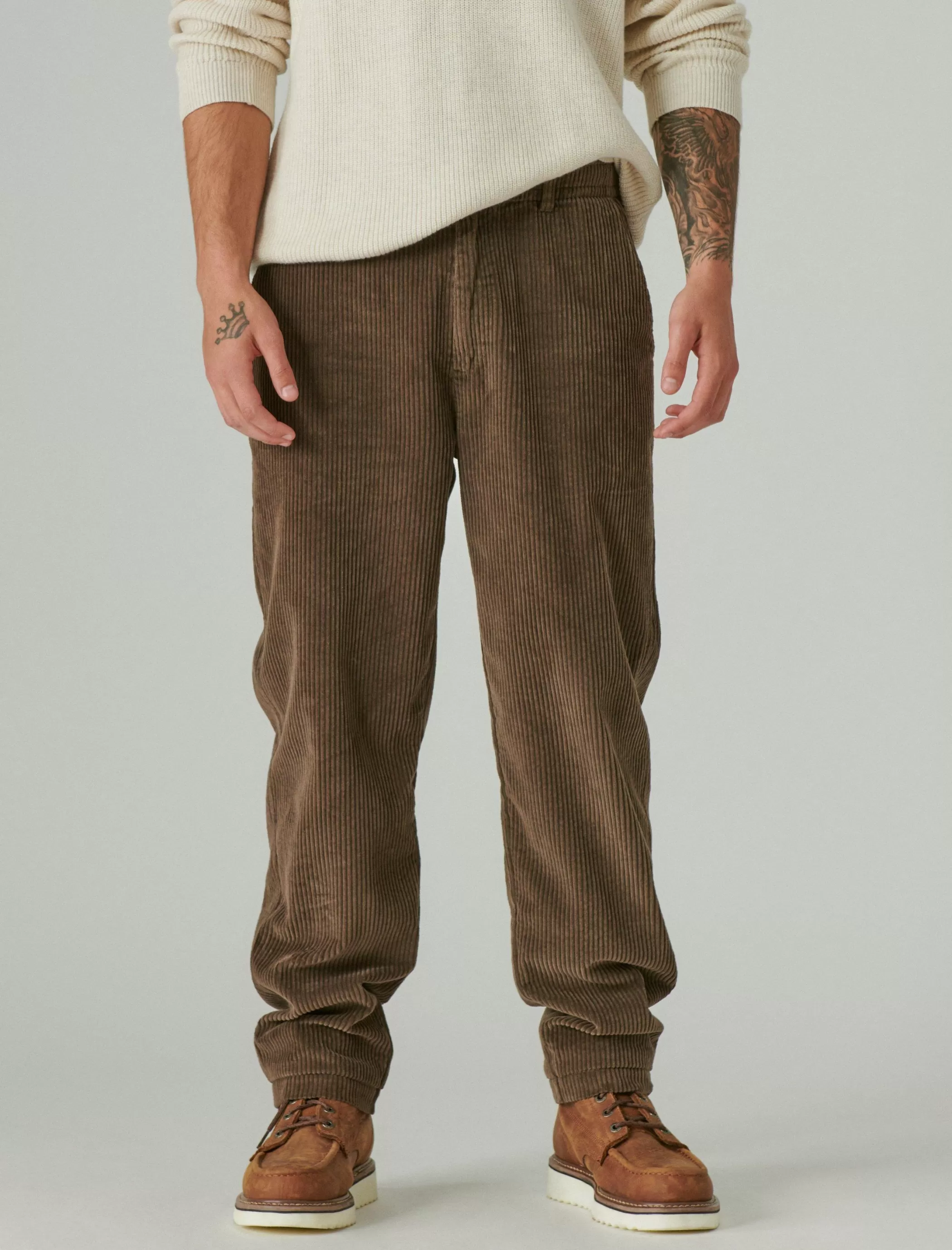 Lucky Brand Pants*wide wale corduroy pull-up pant slate black