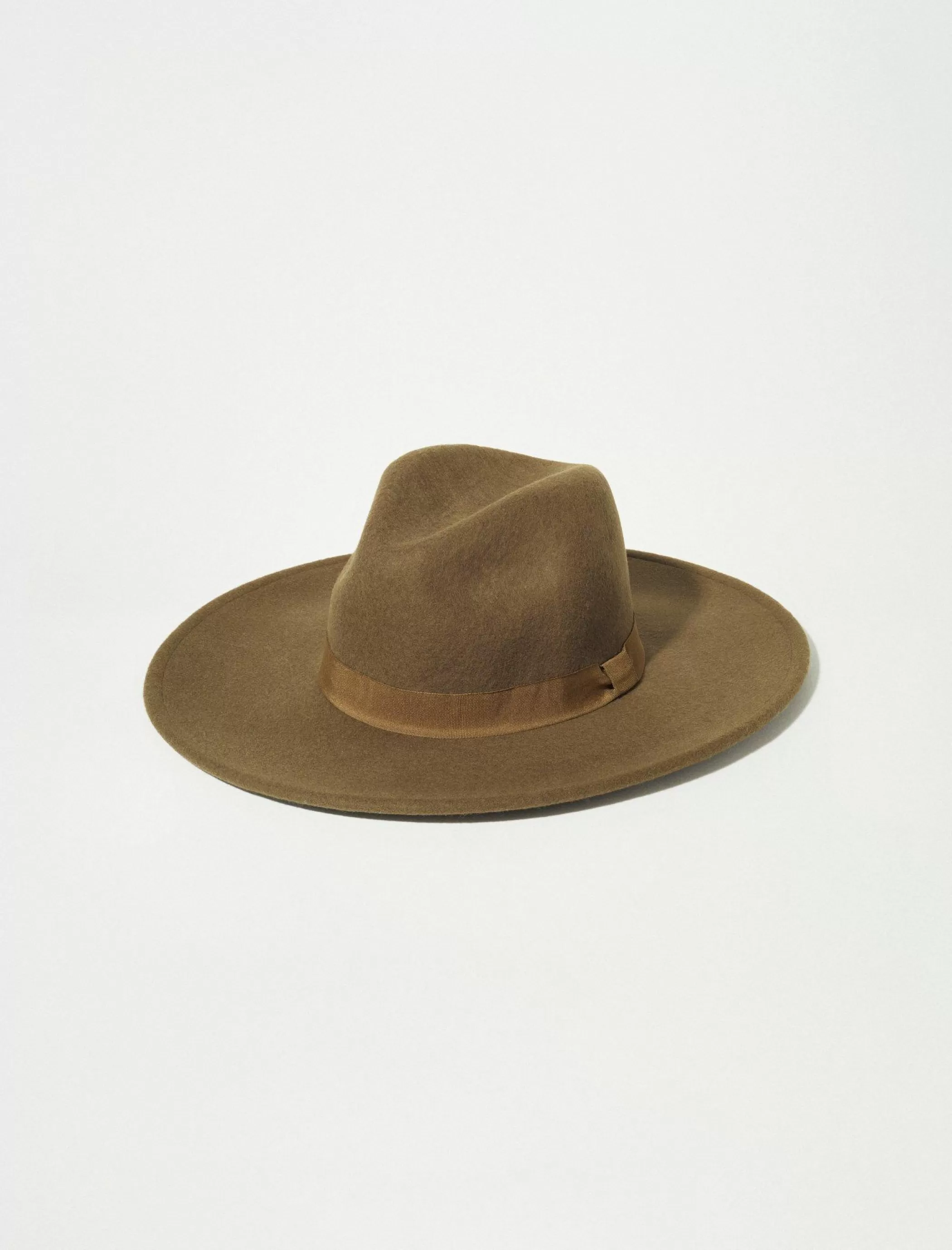 Lucky Brand Hats*wool wide brim ranger hat dark green