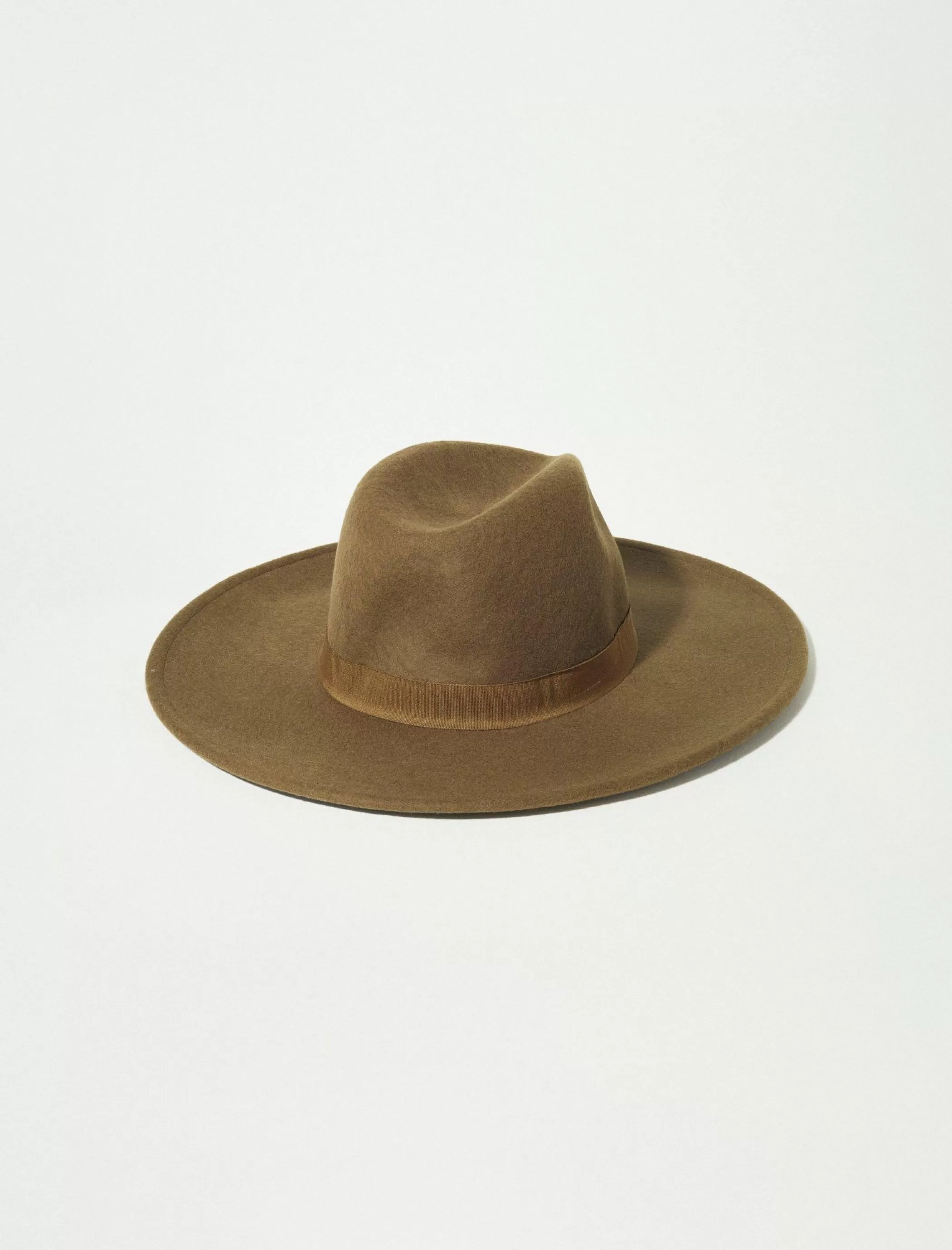 Lucky Brand Hats*wool wide brim ranger hat dark green