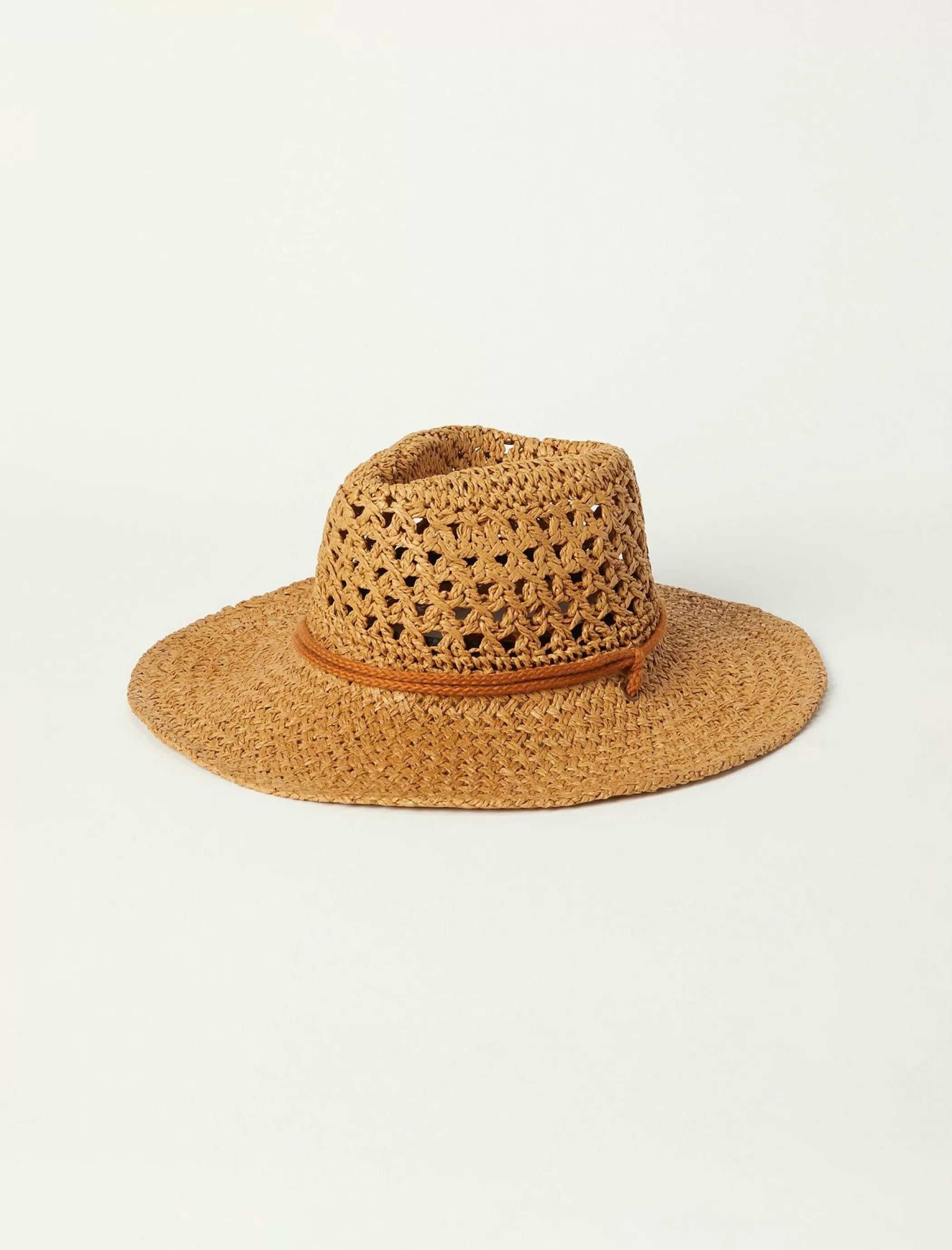 Lucky Brand Hats*woven cowboy hat with strap buff