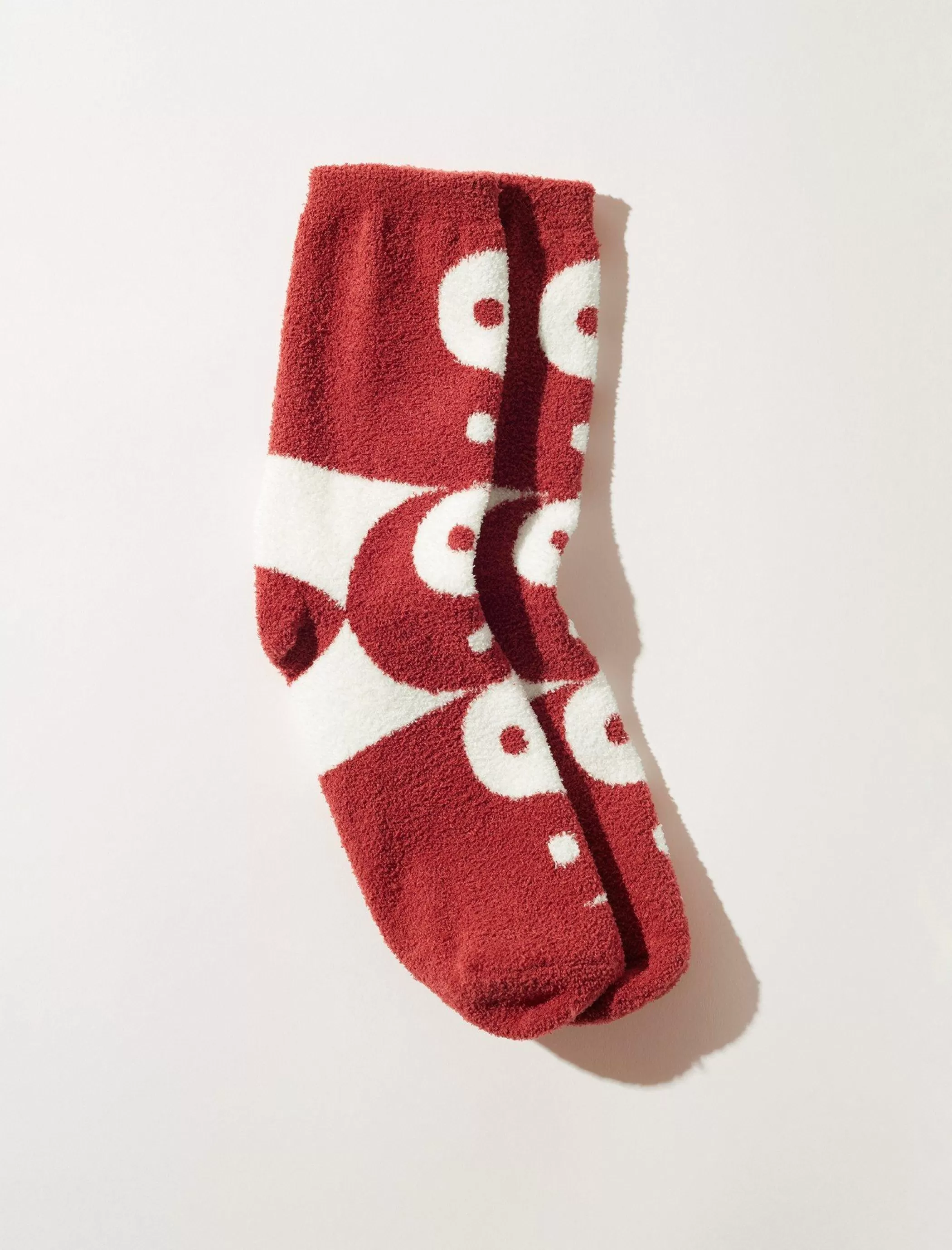 Lucky Brand Socks*yin yang fuzzy sock multi